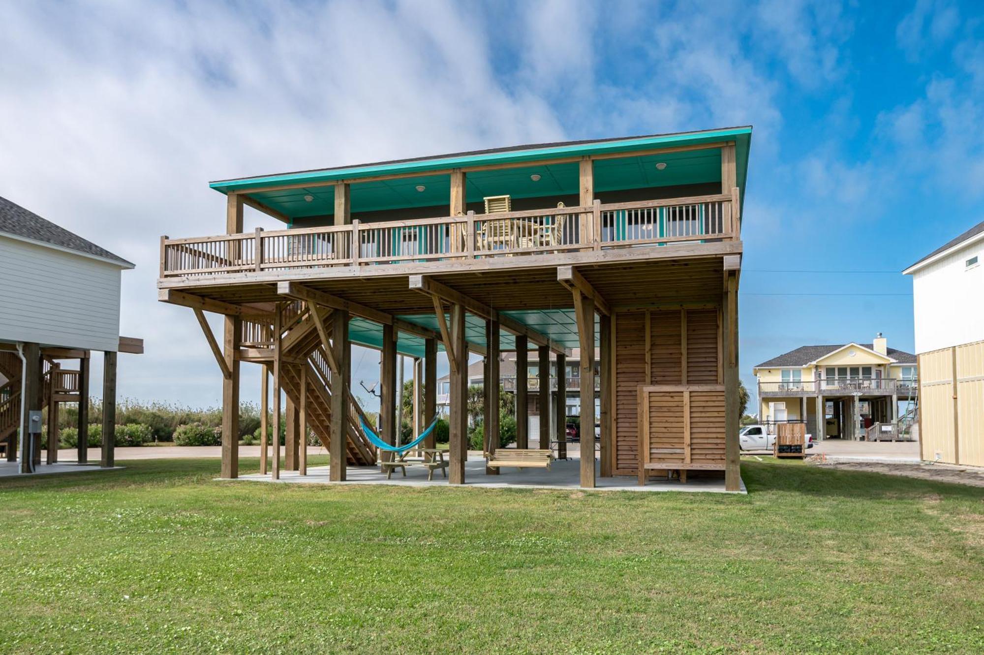 Stylish 4Br Crystal Beach Retreat Walk To Beach Bolivar Peninsula المظهر الخارجي الصورة